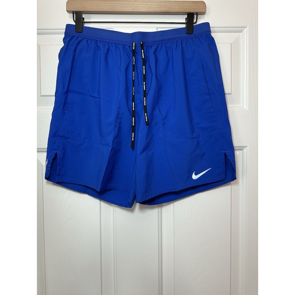 Size M Nike Shorts Men Royal Blue Flex Stride Running 7" Dri Fit Brief Lined NEW
